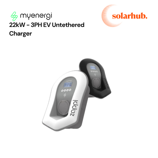 Zappi EV Charger 22kW 3-Phase untethered in Black or White