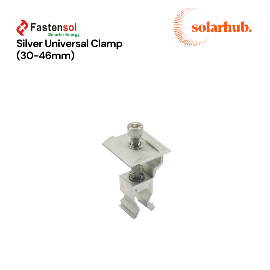 Fastensol Universal Clamp 30-40MM Black or Silver