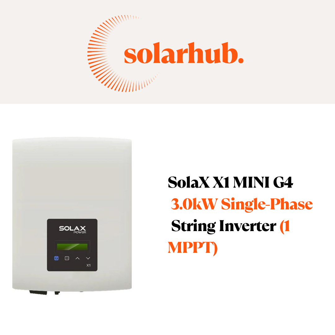 Solax Mini Inverter SolaX X1 Mini 3.0kW G4 – Single Phase Solar Inverter (1 MPPT) – Solar Hub