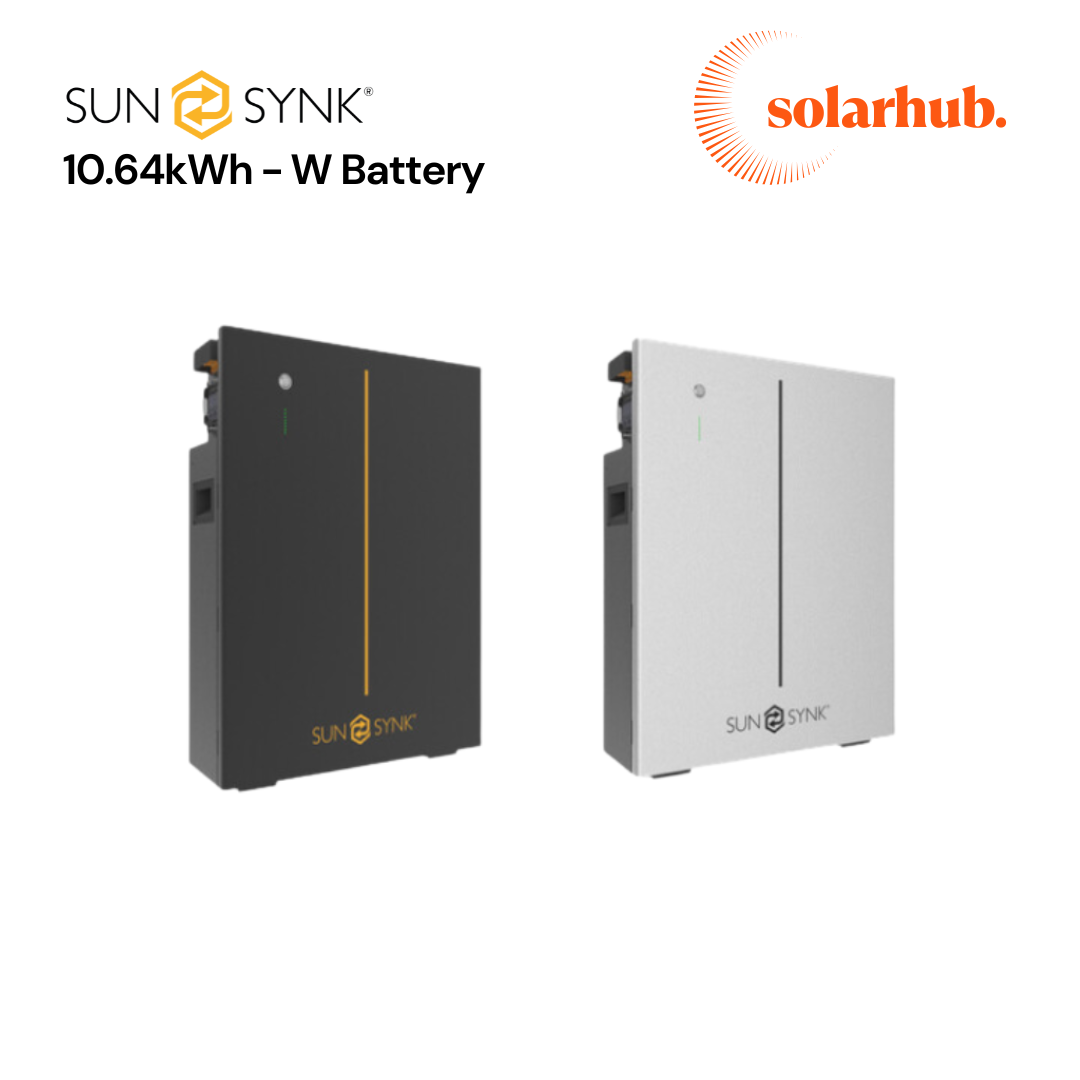 SunSynk W-Range 10.64kWh Battery Storage - In White
