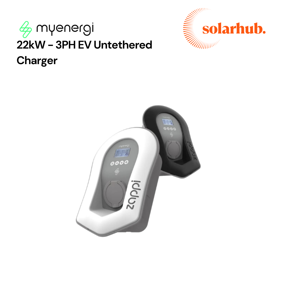 Zappi EV Charger 22kW 3-Phase untethered in Black or White – Solar Hub