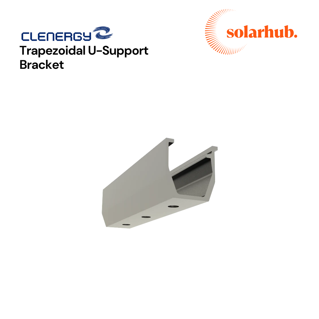 Clenergy Trapezoidal U-Support bracket with 3 screws