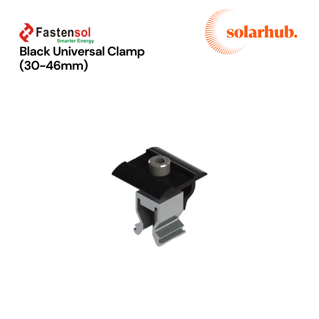 Fastensol Universal Clamp 30-40MM Black or Silver