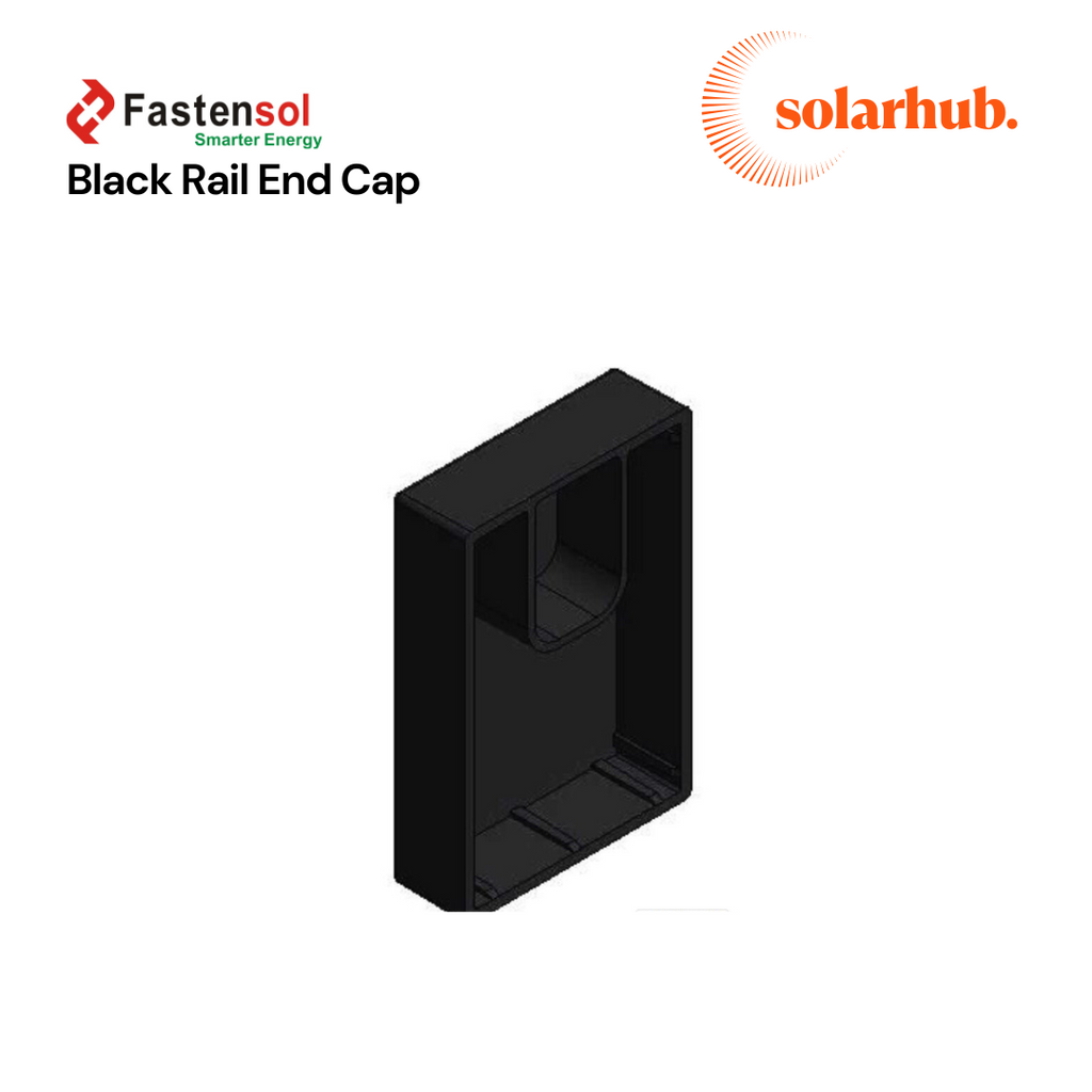 Fastensol Rail End Cap In Black or Silver