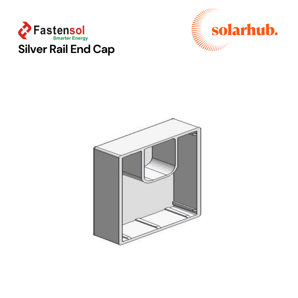 Fastensol Rail End Cap In Black or Silver