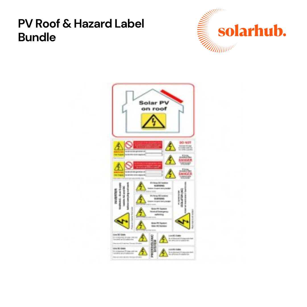 PV Roof & Hazard Label Bundle