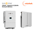 SunSynk 3.6kW Hybrid Inverter & 5.32kWh Battery Kit