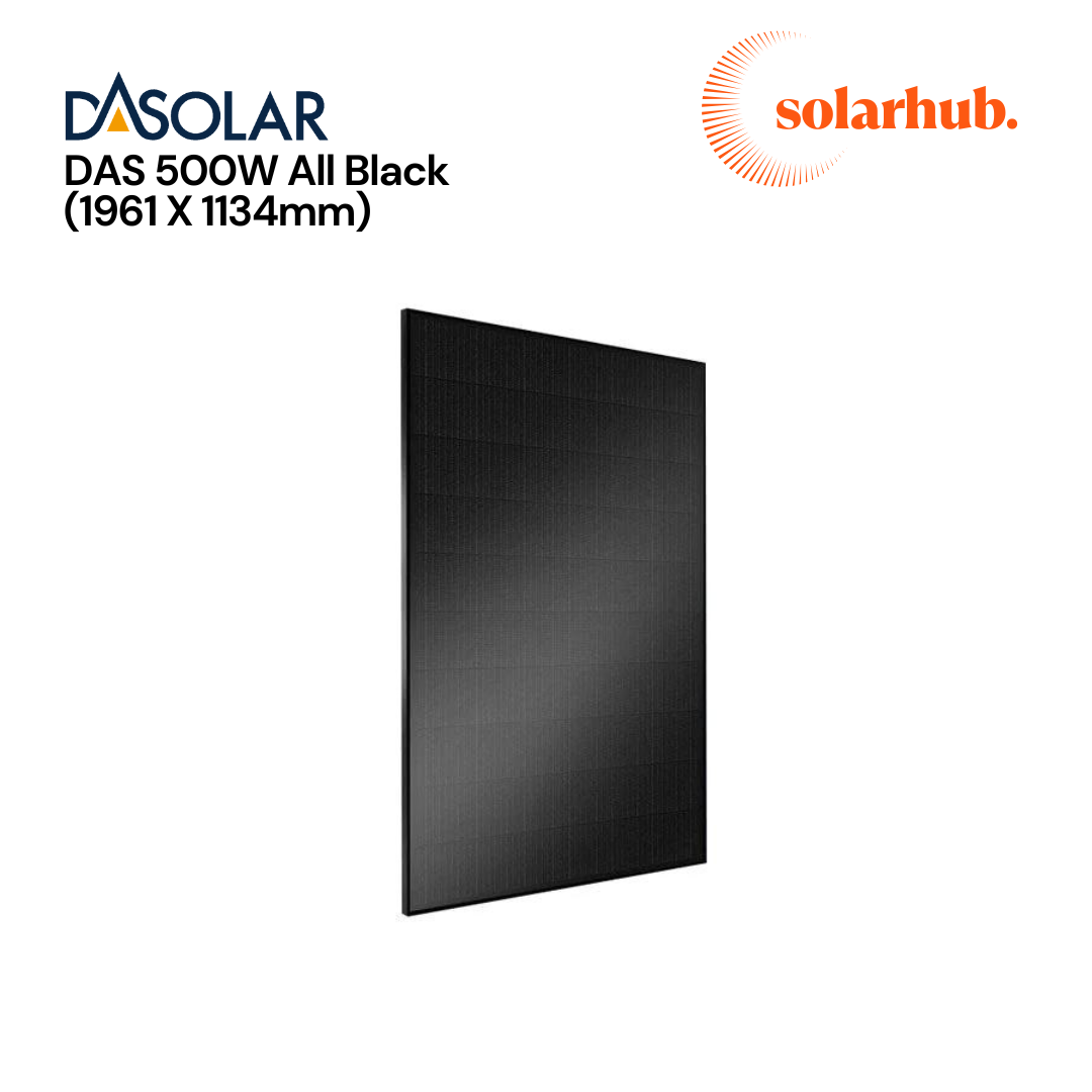 500W DAS Solar Full Black Panel Bi-Facial N-Type