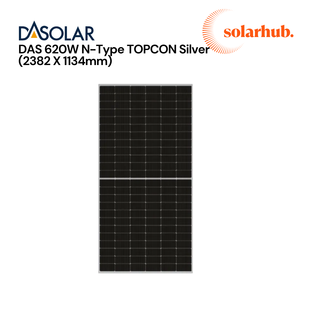 620W DAS Solar N-Type Silver Frame - 2382 X 1134