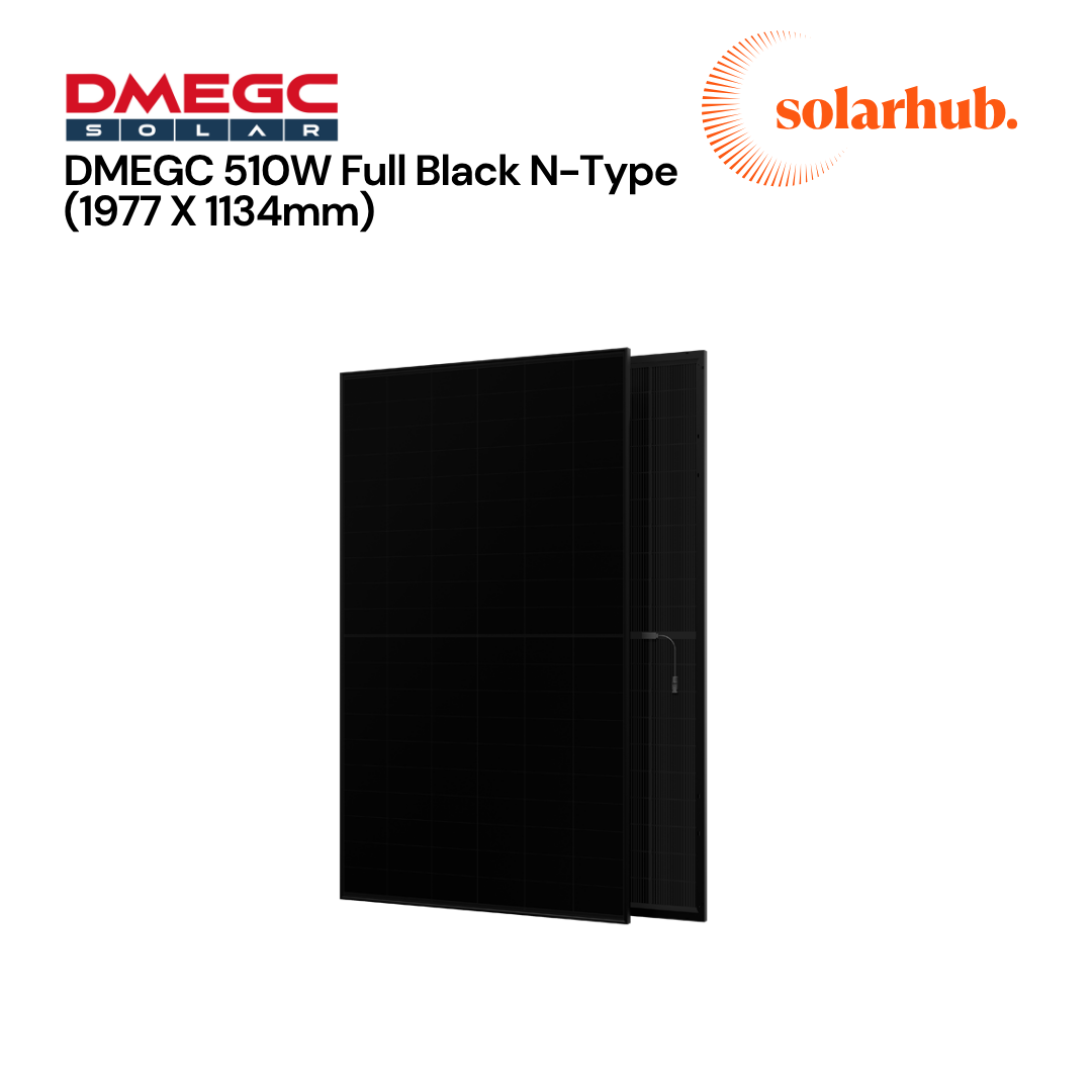 DMEGC 510W Full Black Panel Bi-Facial N-Type (DM510G12RT-B54HBT)